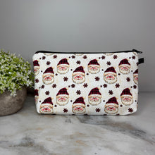 Load image into Gallery viewer, Pouch - Christmas - Santa Face Maroon
