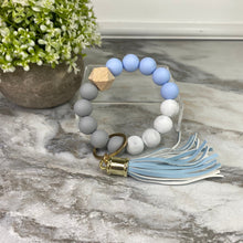 Load image into Gallery viewer, Silicone Bracelet Keychain - Dusty Blue
