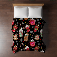 Load image into Gallery viewer, Blanket Christmas #9 - Coffee &amp; Candy Canes - PREORDER
