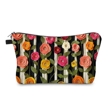 Load image into Gallery viewer, Pouch - Felt Floral Stripes
