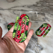 Load image into Gallery viewer, Jumbo Paperclip - Monstera Leaves Tropical
