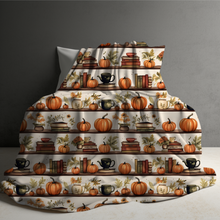 Load image into Gallery viewer, Blanket - Halloween - Pumpkin Bookshelf
