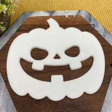 Load image into Gallery viewer, Coaster - Silicone - Glow In The Dark White Pumpkin Halloween
