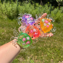 Load image into Gallery viewer, Squishy Toy - Glitter Crab + Flowers
