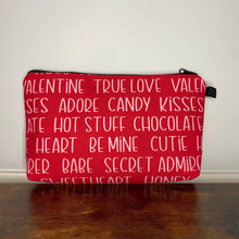 Load image into Gallery viewer, Pouch - Valentine’s Day - Be Mine Words
