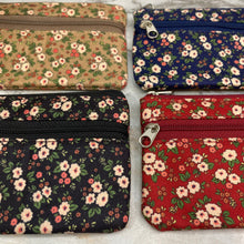 Load image into Gallery viewer, Mini Double Zip Pouch - Floral
