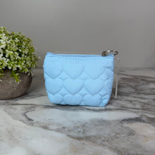 Load image into Gallery viewer, Mini Pouch - Stitched Hearts, Blue
