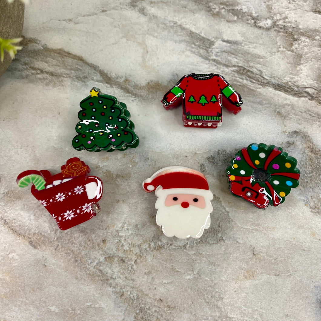 Hair Clip - Small Christmas