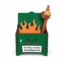 Load image into Gallery viewer, Bundled Set - Dumpster Fire Desk Organizer
