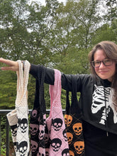 Load image into Gallery viewer, Tote Bag - Knit Sweater - Skull
