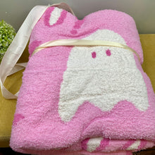 Load image into Gallery viewer, Blanket - Soft Dreams - Double Sided Halloween Ghost Pink Boo
