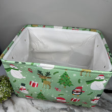 Load image into Gallery viewer, Pop Up Canvas Basket - Green Christmas Characters
