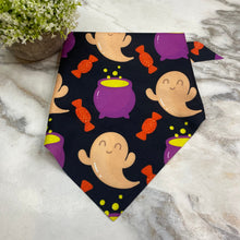 Load image into Gallery viewer, Dog Bandana - Halloween - Ghost Candy Cauldron
