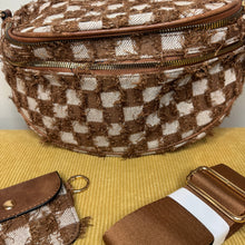 Load image into Gallery viewer, The Roni Nylon Crossbody - Checkered Denim - PREORDER
