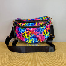 Load image into Gallery viewer, The Roni Nylon Crossbody - Bright Rainbow Animal Print
