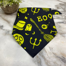 Load image into Gallery viewer, Dog Bandana - Halloween - Black &amp; Yellow
