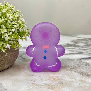 Super Duper Sugar Squisher Toy - Gingerbread Man - Purple