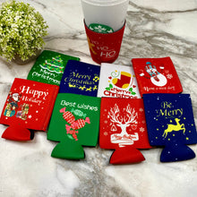 Load image into Gallery viewer, Neoprene Cup Holder Can Koozie Tumbler - Christmas
