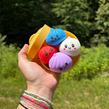Load image into Gallery viewer, Squishy Toy - Mini Dumpling, Solids - 4 PACK!
