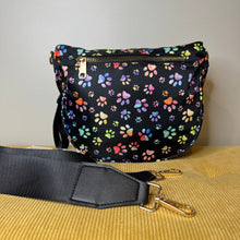 Load image into Gallery viewer, The Roni Nylon Crossbody - Rainbow Paw Print
