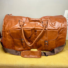 Load image into Gallery viewer, Rory, The Ultimate Duffle - Camel Faux Leather - PREORDER 10/4-10/6
