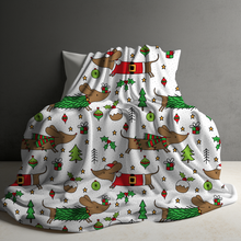 Load image into Gallery viewer, Blanket - Christmas - Dog Dachshund - PREORDER
