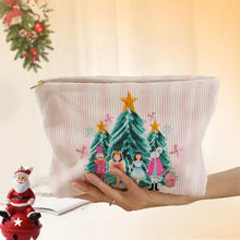 Load image into Gallery viewer, Corduroy Zip Pouch - Christmas - PREORDER 10/28-10/31
