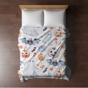 Blanket - Halloween - White Ghost