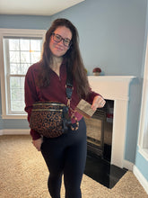 Load image into Gallery viewer, The Roni Nylon Crossbody - Animal Print Black &amp; Caramel

