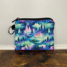 Load image into Gallery viewer, Mini Pouch - Mint Rainbow Trees
