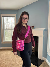 Load image into Gallery viewer, The Roni Nylon Crossbody - Animal Print Hot Pink
