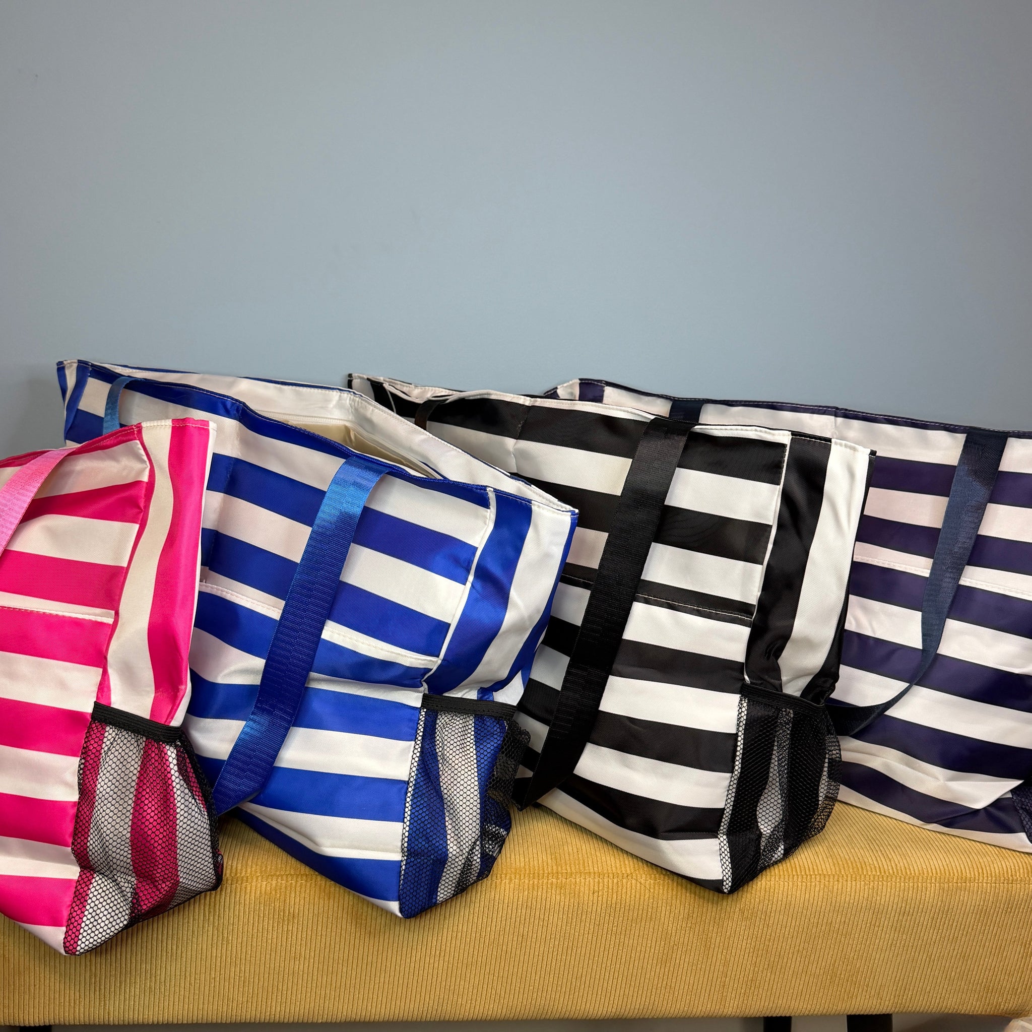 Load image into Gallery viewer, Tote Bag - Summer Stripes - Pink