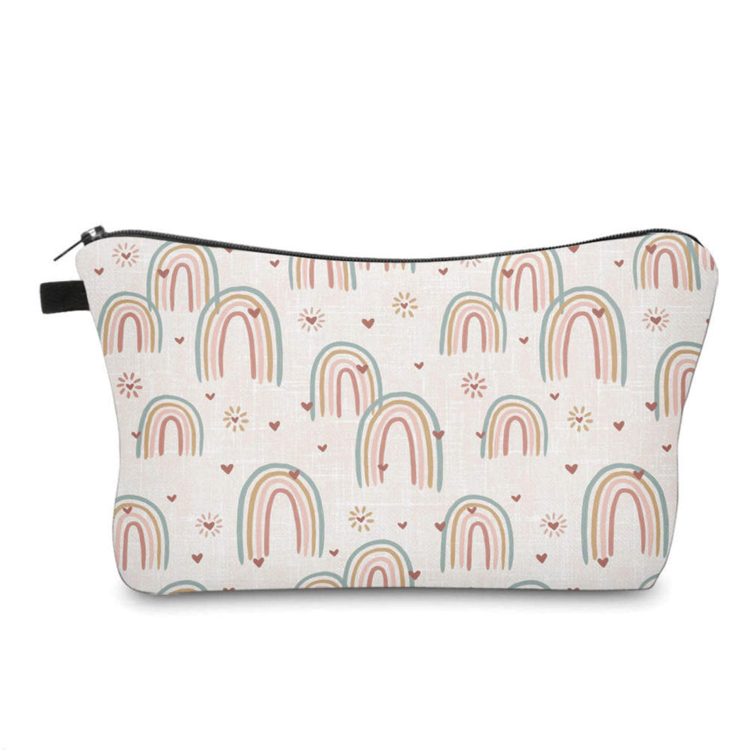 Pouch - Rainbow Heart Pale Pink