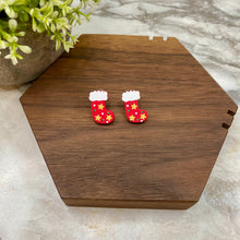 Load image into Gallery viewer, Acrylic Stud Earrings - Christmas - Stocking
