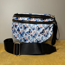 Load image into Gallery viewer, The Roni Nylon Crossbody - Blue Butterfly
