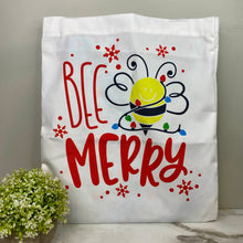 Load image into Gallery viewer, Tote Bag - Christmas - #50 - Bee Merry
