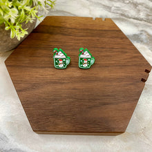 Load image into Gallery viewer, Acrylic Stud Earrings - Christmas - Green Mug Cocoa
