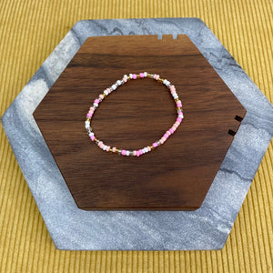 Bracelet - Small Bead - Light Pink