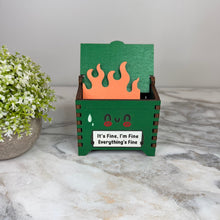 Load image into Gallery viewer, Dumpster Fire Desk Organizer
