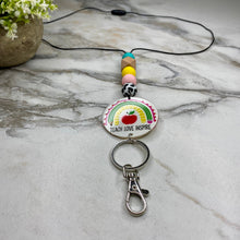 Load image into Gallery viewer, Break-Away Necklace Lanyard with Keychain Clasp - Silicone Bead - Teacher
