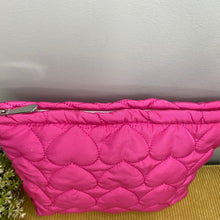 Load image into Gallery viewer, Puffer Pouch - Heart - Hot Pink
