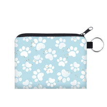 Load image into Gallery viewer, Mini Pouch - Blue Paw Print Dog
