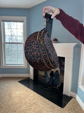 Load image into Gallery viewer, The Roni Nylon Crossbody - Animal Print Black &amp; Caramel
