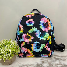 Load image into Gallery viewer, Mini Backpack - Rainbow Sunflower
