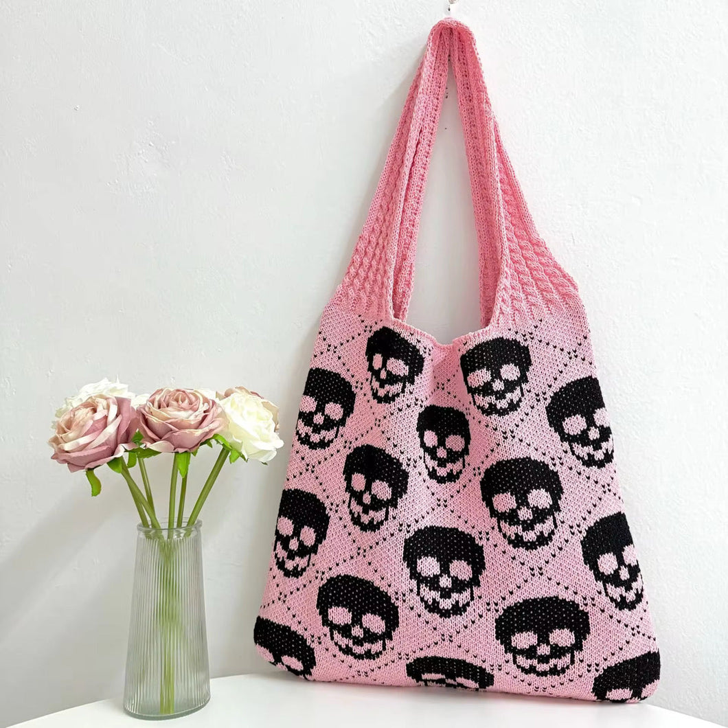 Tote Bag - Knit Sweater - Skull