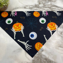 Load image into Gallery viewer, Dog Bandana - Halloween - Skeleton Eyes
