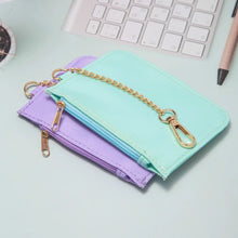 Load image into Gallery viewer, Card Holder Wallet + Keychain - Nylon - Mint
