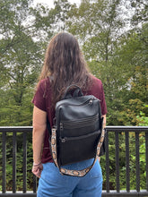 Load image into Gallery viewer, Denim Suede Brooke Backpack + Pouch
