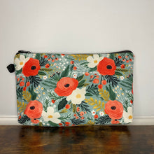 Load image into Gallery viewer, Pouch - Floral on Teal
