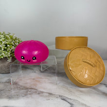 Load image into Gallery viewer, Squishy Toy - Viral Dumpling, Neon Pink Glitter
